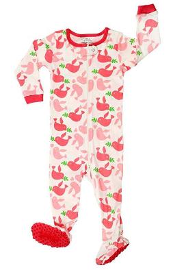 Elowel Girls Footed 1 Piece Birds  Pajama Sleeper 100% cotton (Size 6 Months-5 Years)